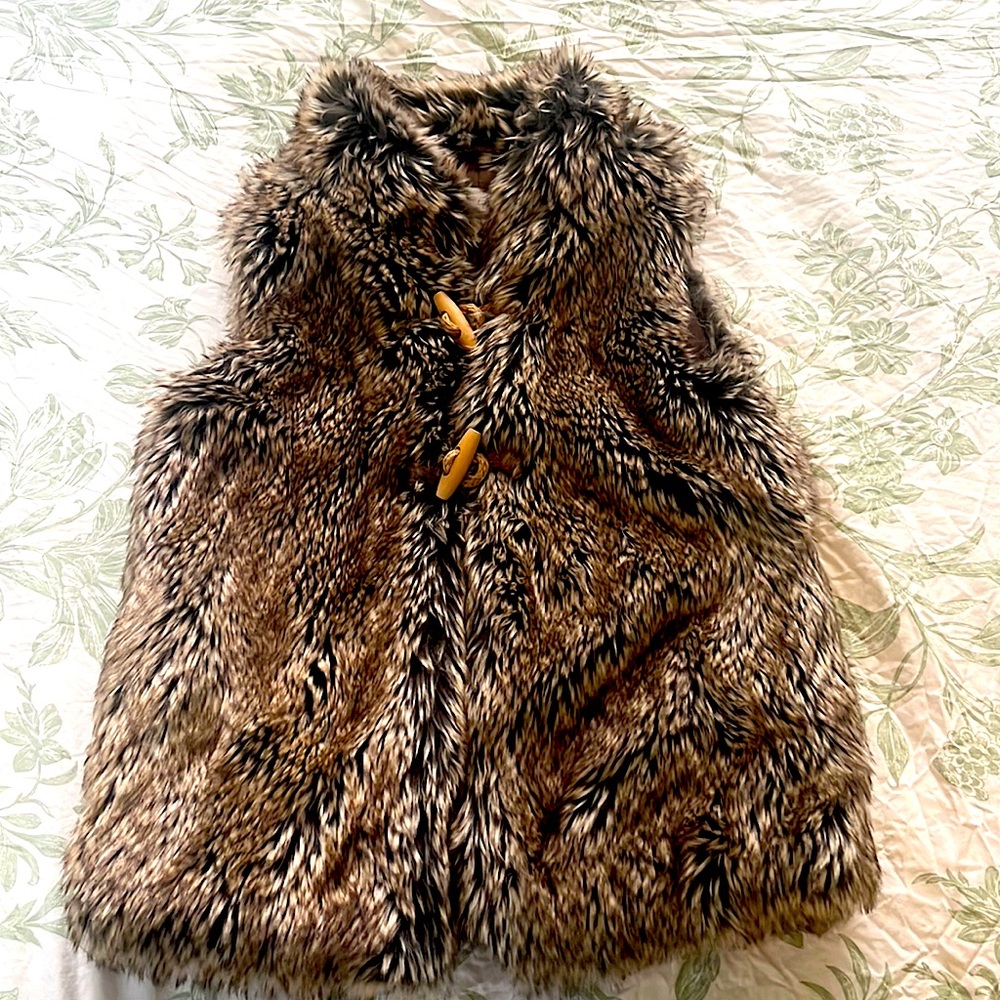 Zara girls fur vest